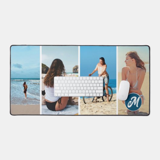 Summer Vibe: Personalisierte Fotomaterial und Mono Schreibtischunterlage (Tastatur & Maus)
