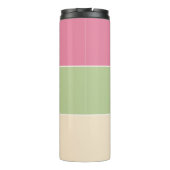 Summer Vibe Pink & Sage Green Pastellfarbblock Thermosbecher (Rückseite)