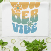 Summer Vibe Retro Floral  Geschirrtuch (Gefaltet)