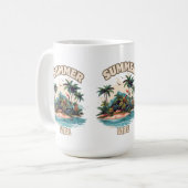 Summer Vibe Tropical Island Illustration Kaffeetasse (Vorderseite Links)