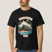 Summer Vibe Tropical Island Illustration T-Shirt (Vorderseite)