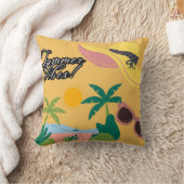 Summer Vibe Yellow Throw Kissen (Decke)