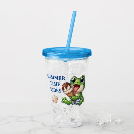 Summer Vibes Acrylic Tumbler Acryltrinkbecher (Rückseite Ice)