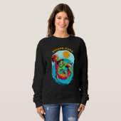 Summer Vibes Alien Resting in the Beach Vacation B Sweatshirt (Vorne ganz)