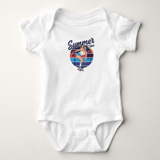 Summer Vibes Baby Strampler (Vorderseite)