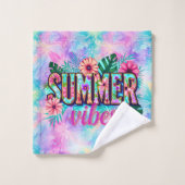 Summer Vibes Badhandtuch Set (Waschlappen)