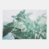 Summer Vibes Banana Blätter Blassgrün Geschirrtuch (Horizontal)