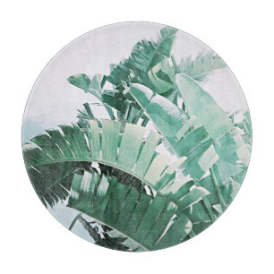 Summer Vibes Banana Blätter Blassgrün Schneidebrett