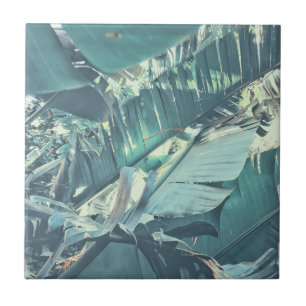 Summer Vibes Banana Tree Blätter Blassgrün Fliese