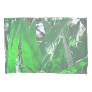 Summer Vibes Banana Tree Blätter Blassgrüne Pastel Kissenbezug