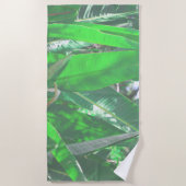 Summer Vibes Banana Tree Blätter Blassgrüne Pastel Strandtuch (Vorderseite)