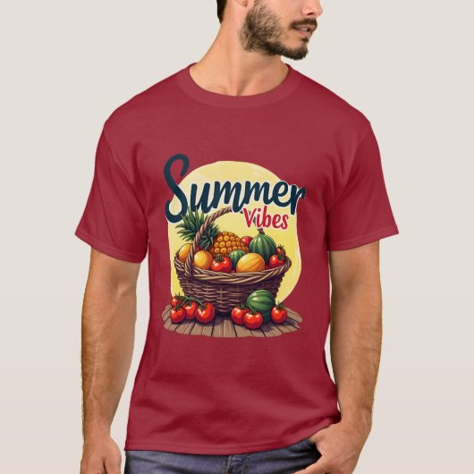 "Summer Vibes Basket" T-Shirt (Vorderseite)