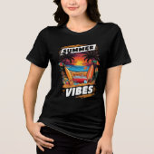 Summer Vibes Beach Scene T - Shirt - Tropischer Sp (Vorderseite)