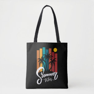 Summer Vibes Beach Urlaub Retro Sommer Tasche