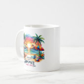 Summer Vibes Brushstroke Beach Sunset-34626 Kaffeetasse (Vorderseite Links)
