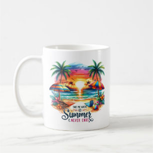 Summer Vibes Brushstroke Beach Sunset-34626 Kaffeetasse