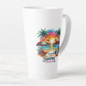 Summer Vibes Brushstroke Beach Sunset-34626 Milchtasse (Rechte Ecke)