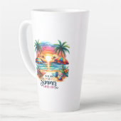 Summer Vibes Brushstroke Beach Sunset-34626 Milchtasse (Linke Ecke)