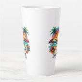 Summer Vibes Brushstroke Beach Sunset-34626 Milchtasse (Vorderseite)