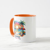 Summer Vibes Brushstroke Beach Sunset-34626 Tasse (Vorderseite Links)