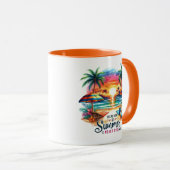 Summer Vibes Brushstroke Beach Sunset-34626 Tasse (VorderseiteRechts)