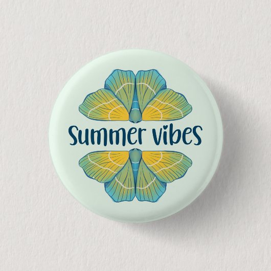 Summer Vibes Butterfly Button (Vorderseite)