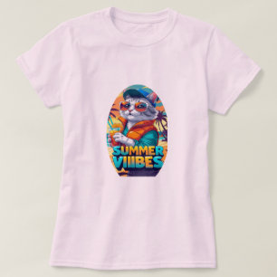 Summer Vibes Cat T - Shirt
