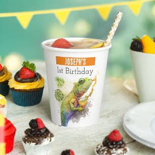 Summer vibes Chameleon - 1. Geburtstag - Pappbecher