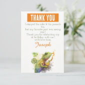 Summer Vibes Chameleon Cocktail - Geburtstag Dankeskarte (Stehend Vorderseite)