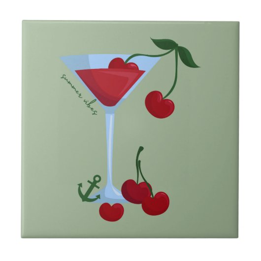 Summer Vibes Cherry Fliese (Vorderseite)