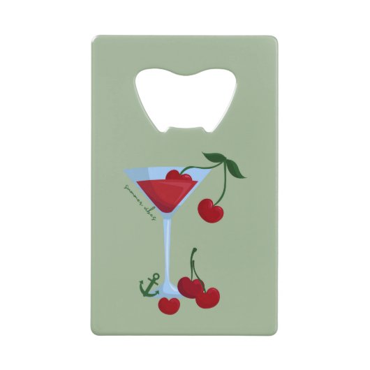 Summer Vibes Cherry Geldbeutel Flaschenöffner (Vorderseite)