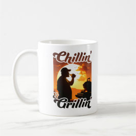Summer Vibes Chillin’ & Grillin-Silhouette Kaffeetasse