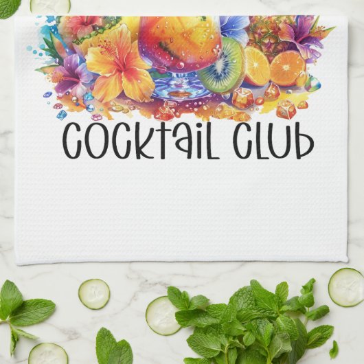 Summer vibes cocktail club | Tropical Drink Geschirrtuch (Gefaltet)