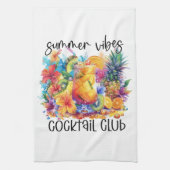 Summer vibes cocktail club | Tropical Drink Geschirrtuch (Vertikal)