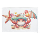 Summer Vibes Crab mit Popsicles Kissenbezug (Vorderseite)