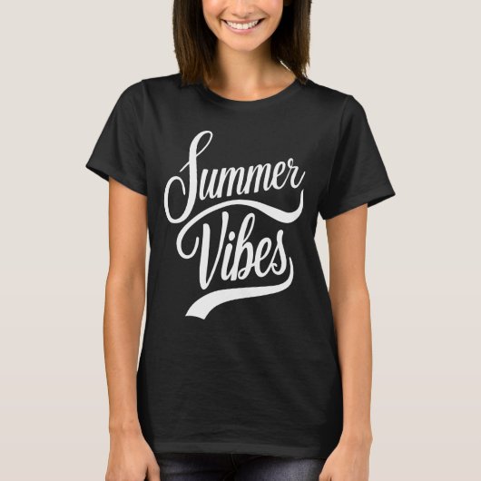 Summer Vibes Cursive Style Women's T-Shirt (Vorderseite)