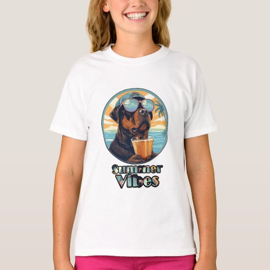 Summer Vibes Dog – Cool Beach Mood Tee (Vorderseite)