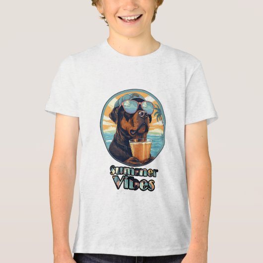 Summer Vibes Dog – Cool Beach Mood Tee (Edit) (Vorderseite)