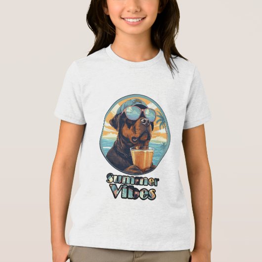 Summer Vibes Dog – Cool Beach Mood Tee (Edit) (Vorderseite)