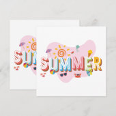 Summer Vibes Einladung (Vorne/Hinten)
