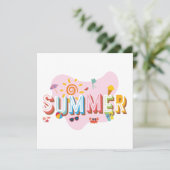 Summer Vibes Einladung (Stehend Vorderseite)