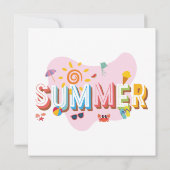 Summer Vibes Einladung (Rückseite)