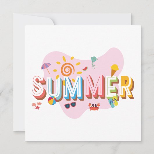 Summer Vibes Einladung (Vorderseite)