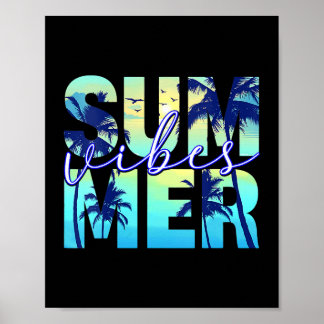 Summer Vibes Family Vacacation GirlsTrip Matching Poster