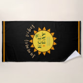 "Summer Vibes" Ferien Beach Handtuch (Vorderseite)