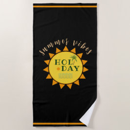 "Summer Vibes" Ferien Beach Handtuch