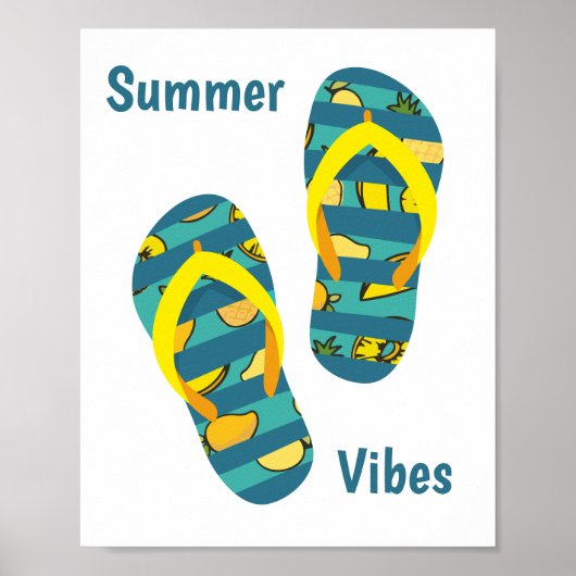 Summer Vibes Flip Flops Poster (Vorne)