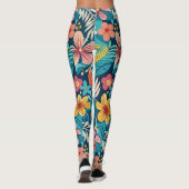 Summer Vibes floral Custom Muster Leggings (Rückseite)