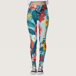 Summer Vibes floral Custom Muster Leggings