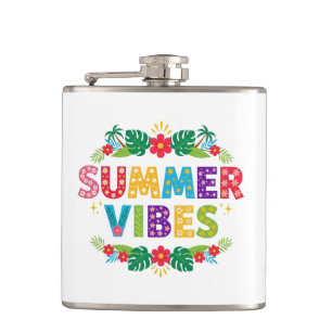 Summer Vibes Floral Design-54504 Hoodie Flachmann